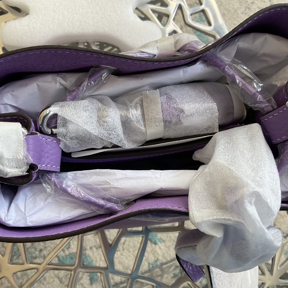 Coach Rowan Bucket Leather Bag Violet w Removable Zipper pouch NWT - Picture 14 of 16